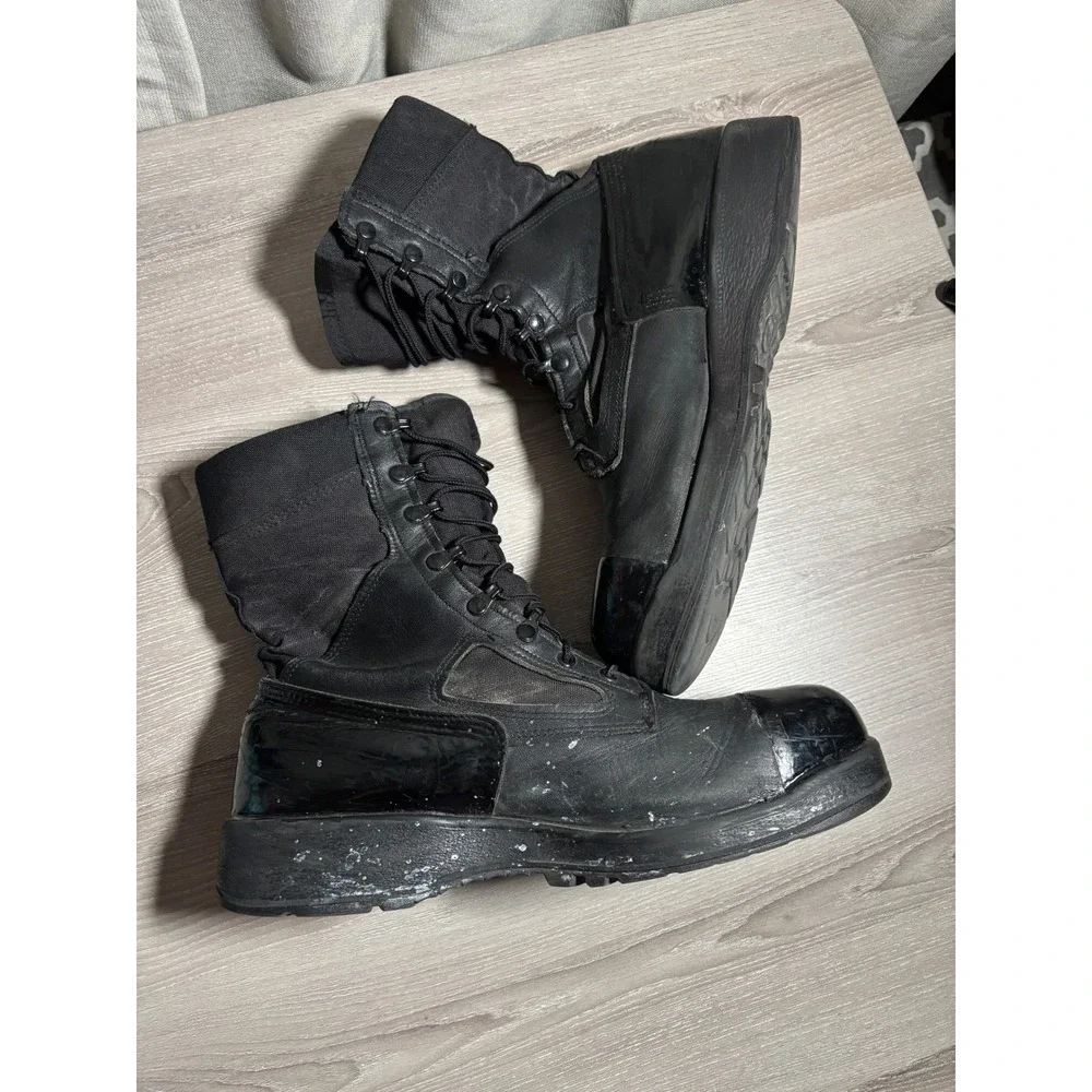 Belleville 800 TRP ST Mens 12.5 R Tactical Steel Toe Boots Black Leather Vibram